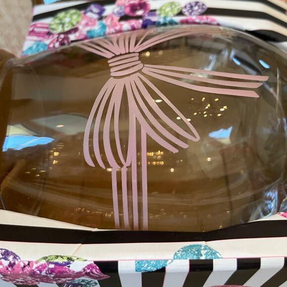 Betsey Johnson Pink Bow Stemless Wine Glasses Set of 4 Valentine's Day New - Picture 14 of 16
